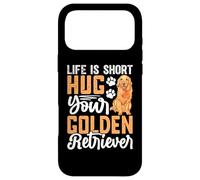 Life is Short Hug Your Golden Retriever Coque pour iPhone 17 Pro Max