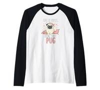 Life is Short Spoil Your Pug Cute Dog Mom Princess Crown Manche Raglan
