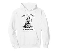 Life is Soup I'm Fork Fox Funny Design Vintage Sweat à Capuche
