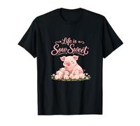 Life is Sow Sweet Country Farm Pig Jeu de Mots T-Shirt