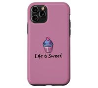 Life is Sweet Cupcake Illustration de Boulangerie Coque pour iPhone 11 Pro