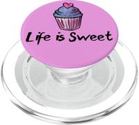 Life is Sweet Cupcake Illustration de Boulangerie PopSockets PopGrip pour MagSafe