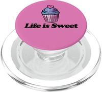 Life is Sweet Cupcake Illustration de Boulangerie PopSockets PopGrip pour MagSafe