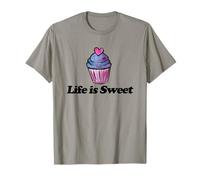 Life is Sweet Cupcake Illustration de Boulangerie T-Shirt