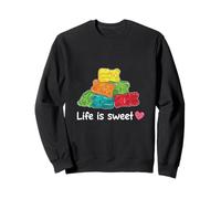 Life is Sweet Ours en gélatine Amusant pour Filles Sweatshirt