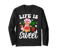 Life Is Sweet Vintage Strawberry Manche Longue