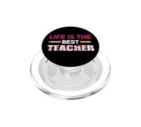 Life is The Best Teacher Flower Teach Funny School Teachers PopSockets PopGrip pour MagSafe