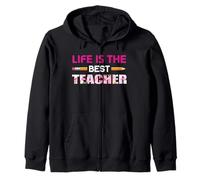 Life is The Best Teacher Flower Teach Funny School Teachers Sweat à Capuche