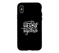 Life is Together Love Citation Happy Friends Coque pour iPhone X/XS