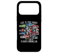 Life is Too Short to Drive a Boring Car Dessin animé Cars Coque pour iPhone 17 Pro Max