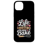 Life is What You Bake It Fouet avec Citation Coque pour iPhone 14 Plus