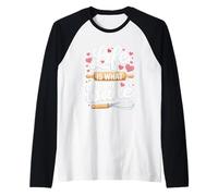 Life is What You Bake It Fouet avec Citation Manche Raglan