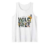Life Is Wild And Free, Summer Floral Paradise Humor Graphic Débardeur