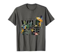 Life is Wild and Free, Summer Floral Paradise Humor Graphic T-Shirt