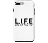 Life Living Isn't Fucking Easy Acronyme Sarcastique drôle Coque pour iPhone 7 Plus/8 Plus