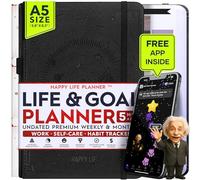 Life Master Planner - Un voyage de 12 mois pour écraser vos objectifs, augmenter votre productivité, passion, succès et bonheur - Planificateur de vie hebdomadaire et mensuel, suivi des habitudes