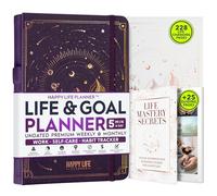Life Master Planner - Un voyage de 12 mois pour écraser vos objectifs, augmenter votre productivité, succès et bonheur - Planificateur de vie hebdomadaire et mensuel, suivi des habitudes