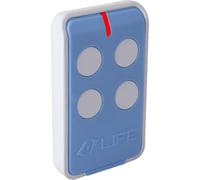 LIFE MAXI 4 Télécommande - Émetteur manuel 4 canaux | Télécommande 433,92 MHz | Chiffrement à code tournant | Portée jusqu'à 200 m | Durable avec batterie 12 V | Design moderne et compact