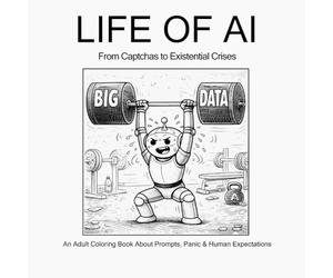Life of Ai: From Captchas to Existential Crises: An Adult Coloring Book About Prompts, Panic & Human Expectations