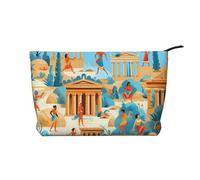 Life of The Ancients Trousse de toilette de voyage imperméable en velours côtelé avec imprimé Grande capacité, Noir , Taille unique