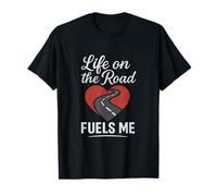 Life on the Road Fuels Me Camion de calligraphie Cœur T-Shirt