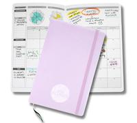 Life Planner, Agenda de motivation fabriqué en Italie, Agenda 12 mois, de janvier à décembre 2026, planificateur hebdomadaire et mensuel, espaces dédiés aux pensées et réflexions (Pastel Violet