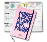 Life Planner, Agenda de motivation fabriqué en Italie, Agenda 12 mois, de janvier à décembre 2026, planificateur hebdomadaire et mensuel, espaces dédiés aux pensées et réflexions (More Amor, Petite)