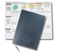 Life Planner, Agenda de motivation fabriqué en Italie, Agenda 12 mois, de janvier à décembre 2026, planificateur hebdomadaire et mensuel, espaces dédiés aux pensées et aux réflexions (bleu, grand)