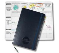 Life Planner, Agenda de motivation fabriqué en Italie, Agenda 12 mois, de janvier à décembre 2026, planificateur hebdomadaire et mensuel, espaces dédiés aux pensées et aux réflexions (bleu, petit)