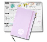Life Planner, Agenda de motivation fabriqué en Italie, Agenda 16 mois, de septembre 2025 à décembre 2026, planificateur hebdomadaire et mensuel, espaces dédiés aux pensées et réflexions (Pastel Violet