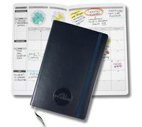 Life Planner, Agenda de motivation fabriqué en Italie, Agenda 16 mois, de septembre 2025 à décembre 2026, planificateur hebdomadaire et mensuel, espaces dédiés aux pensées et réflexions (bleu)