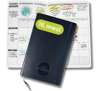 Life Planner, Agenda De Motivation Fabriqué En Italie, Agenda 16 Mois, De Septembre 2025 À Décembre 2026, Planificateur Hebdomadaire Et Mensuel, Espaces Dédiés Aux Pensées Et Réflexions (Bleu)