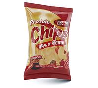 Life Pro Fit Food Protein Chips 25 g | Pommes de terre type puces hyperprotéiques avec jusqu'à 44 % de protéines | Saveurs spectaculaires (BARBECU)