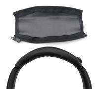 Life Q20 Housse de rechange en cuir pour bandeau compatible avec les casques Anker Soundcore Life Q10 Q20 Q30 Q35 avec fermeture éclair - Noir