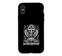 Life Rises from The Dust Scarabée égyptien Ankh Coque pour iPhone X/XS