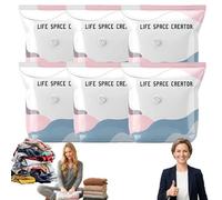 Life Space Creator Storage Bags - Better Life Space Vakuumbeutel, No Pump Vacuum Storage Bags, IPX6, Fast Compression in 3 Seconds, Saves Up to 80% Space, for Clothes, Comforters(6PCS,M)