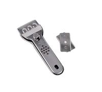 Life Style - Grattoir de Verre - Spécial pour vitrocéramiques et plaques à Induction - Acier Inoxydable - 3 Lames Doubles - Argent