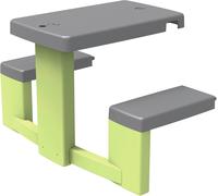 Life - Table Pique Nique - 2 Bancs - Compatible Avec De Nombreuses Maisons - Matière Recyclée - A Partir De 2 Ans - Fabrication Française