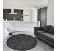 LIFE Tapis de salon shaggy rond ~120 cm - Anthracite Anthracite