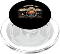 Life Through My Lens Camera Photographer Nature Sunset Art PopSockets PopGrip pour MagSafe