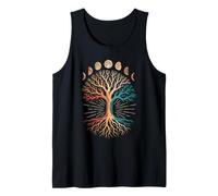 Life Tree Phases de Lune - Yoga Yogi méditation spirituelle Débardeur