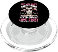 Life with Goats is Like A Never Ending Love Story PopSockets PopGrip pour MagSafe