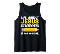 Life Without Jesus Christian Quote Pencil Bible Verse Débardeur