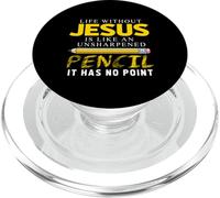 Life Without Jesus Finny Christian Religious Faith PopSockets PopGrip pour MagSafe