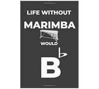 Life Without Marimba: Life Would Be Flat Instrument Music Blank Lined Journal, Notebook, Diary, Birthday Graduation Gift, Planner For Musicians