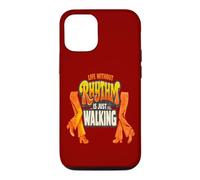 Life Without Rhythm is Just Walking Retro Disco Groove Coque pour iPhone 12/12 Pro