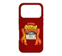 Life Without Rhythm is Just Walking Retro Disco Groove Coque pour iPhone 17 Pro