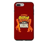 Life Without Rhythm is Just Walking Retro Disco Groove Coque pour iPhone 7 Plus/8 Plus