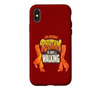Life Without Rhythm is Just Walking Retro Disco Groove Coque pour iPhone X/XS