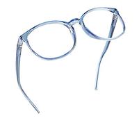 LifeArt Lunettes de lecture, verres de blocage léger bleu, verres d'ordinateur pour femmes hommes (Bleu Clair, grossissement 0,00)